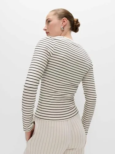 Marks & Spencer ▫️ Top Premium com elevado teor de algodão para mulher, corte justo e elástico 4