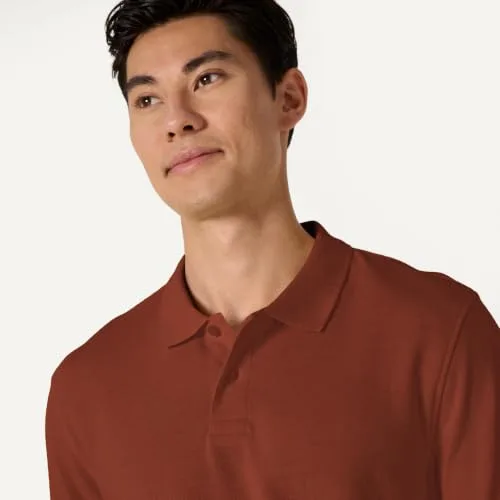 Amazon Essentials ▫️ Polo de algodão piqué, de manga curta e corte normal (disponível em tamanhos grandes) para homem 3