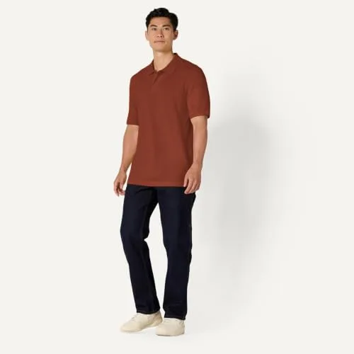 Amazon Essentials ▫️ Polo de algodão piqué, de manga curta e corte normal (disponível em tamanhos grandes) para homem 5