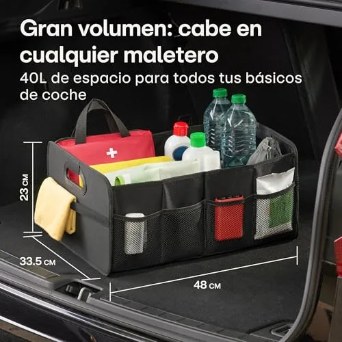 Praknu ▫️ Organizador Dobrável para a Bagageira de 40 L – Caixa para a Bagageira do Carro 2