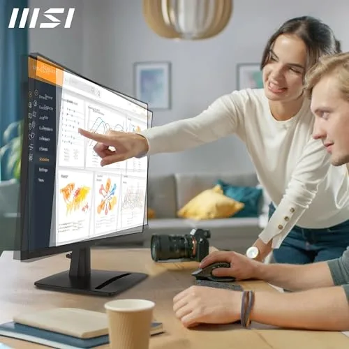 MSI ▫️ Pro MP275QA E14 de 27" WQHD, 2560 x 1440 IPS, 144 Hz, 1 ms, compatível com HDR, Adaptive-Sync, Eye-Care, altifalante integrado, HDMI 2.0b, DP 1.2a, sem moldura, inclinação ajustável, preto 4