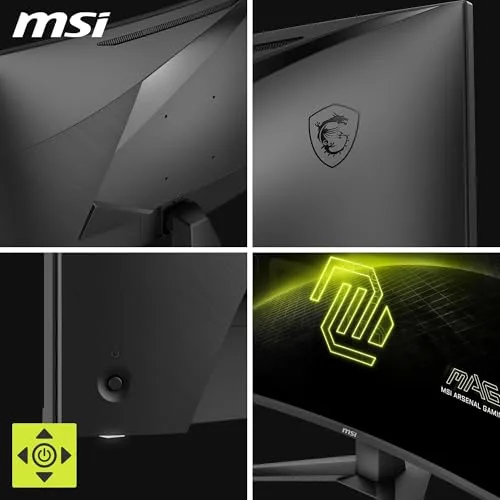 MSI ▫️ mag 276CFA E20 Monitor de jogos de 27" FHD 1500R, 1920 x 1080 Rapid VA, 200 Hz, 0,5 ms, Compatível com HDR, AMD FreeSync™ Premium, Eye-Care, visão IA, HDMI 2.0b, DP 1.2a, sem moldura, Preto 5