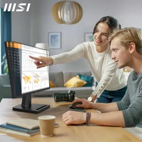 MSI ▫️ Pro MP225A E12VL Monitor de 22" FHD, 1920 x 1080 VA, 144 Hz, 1 ms, Adaptive-Sync, Eye Care, HDMI 1.4b, inclinação ajustável, montagem VESA, preto 4