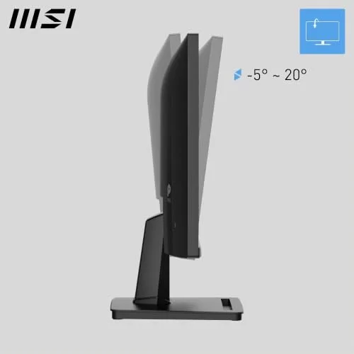 MSI ▫️ Pro MP225A E12VL Monitor de 22" FHD, 1920 x 1080 VA, 144 Hz, 1 ms, Adaptive-Sync, Eye Care, HDMI 1.4b, inclinação ajustável, montagem VESA, preto 5