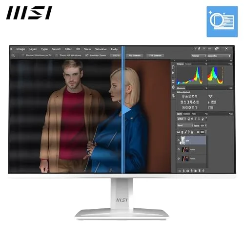 MSI ▫️ Pro MP243WA E14, monitor de 24" FHD, 1920 x 1080 IPS, 144 Hz, 1 ms, Compatível com HDR, Adaptive Sync, Eye Care, altifalante integrado, HDMI 1.4b, DP 1.2a, sem moldura, inclinação ajustável, VESA 3