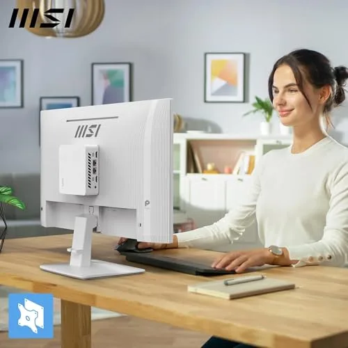 MSI ▫️ Pro MP243WA E14, monitor de 24" FHD, 1920 x 1080 IPS, 144 Hz, 1 ms, Compatível com HDR, Adaptive Sync, Eye Care, altifalante integrado, HDMI 1.4b, DP 1.2a, sem moldura, inclinação ajustável, VESA 5