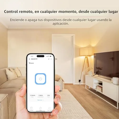SONOFF ▫️ S60ZBTPF Tomada Inteligente Zigbee - Controlo Remoto, Monitorização de Energia, Temporizador, Proteção contra Sobrecarga, Repetidor Zigbee, eWeLink - Conjunto de 4 3