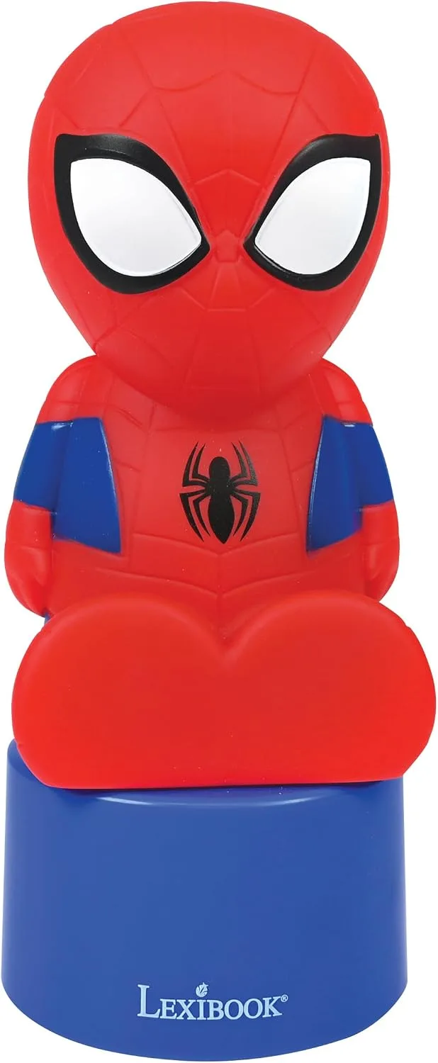 LEXIBOOK ▫️ Homem-Aranha Luz Noturna com Altifalante, NS01SPLXB | Luz com cores variáveis, brilho suave, funciona a pilhas