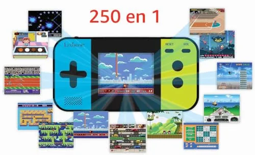 LEXIBOOK ▫️ Compact Cyber Arcade – Consola de jogos portátil, 250 jogos, ecrã LCD, a pilhas, para crianças e adolescentes, Preto / Azul / Verde, JL2377LXB 2