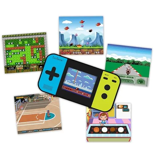 LEXIBOOK ▫️ Compact Cyber Arcade – Consola de jogos portátil, 250 jogos, ecrã LCD, a pilhas, para crianças e adolescentes, Preto / Azul / Verde, JL2377LXB 4