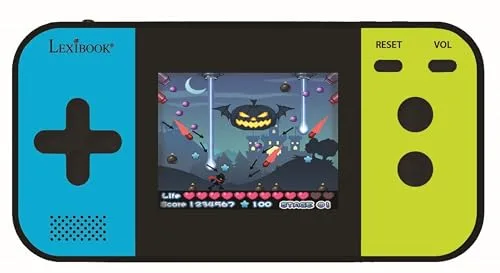 LEXIBOOK ▫️ Compact Cyber Arcade – Consola de jogos portátil, 250 jogos, ecrã LCD, a pilhas, para crianças e adolescentes, Preto / Azul / Verde, JL2377LXB 7