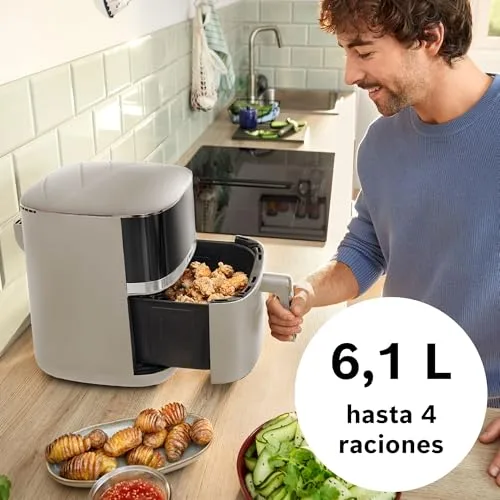 Bosch ▫️ Fritadeira de ar quente Série 4, 6,1 L, Dupla fonte de calor, Cor creme, MAF462C0 3