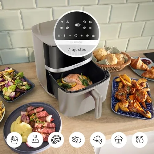 Bosch ▫️ Fritadeira de ar quente Série 4, 6,1 L, Dupla fonte de calor, Cor creme, MAF462C0 5