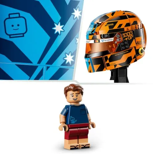 LEGO ▫️ Editions McLaren MasterCard F1 Team: Capacete de Oscar Piastri - Produtos oficiais da Fórmula 1 - Conjunto de modelos com minifigura colecionável - Presente para rapazes a partir dos 14 anos e fãs do automobilismo - 43017 4