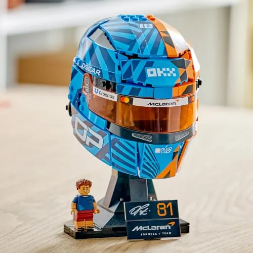 LEGO ▫️ Editions McLaren MasterCard F1 Team: Capacete de Oscar Piastri - Produtos oficiais da Fórmula 1 - Conjunto de modelos com minifigura colecionável - Presente para rapazes a partir dos 14 anos e fãs do automobilismo - 43017 5
