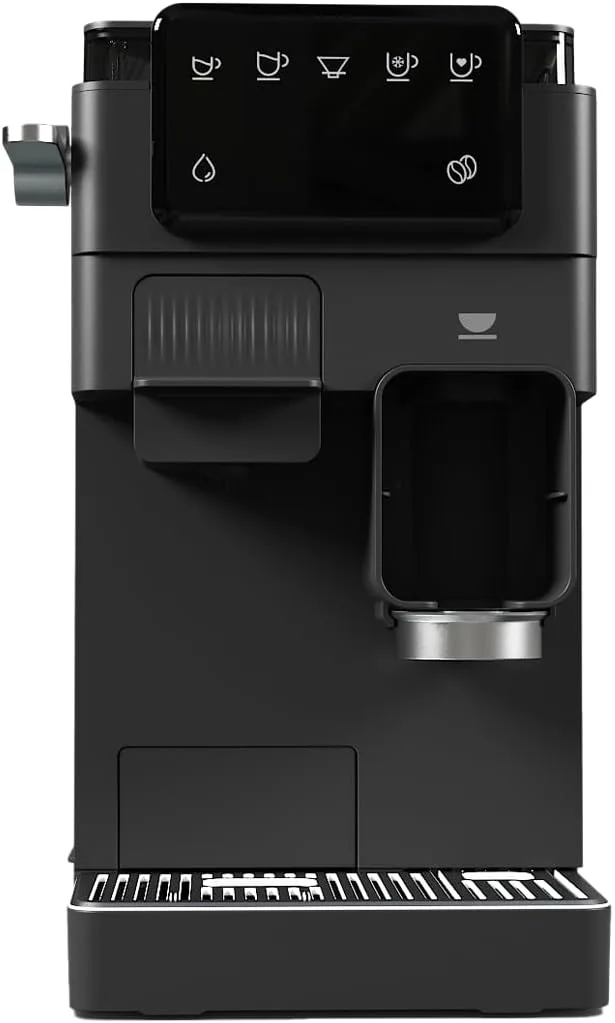 Incapto ▫️ Juno Máquina de café semi-automática com moinho integrado e ecrã tátil | Grãos de café moídos na hora sem cápsulas | Compacta, intuitiva e fácil de limpar | Cor preta