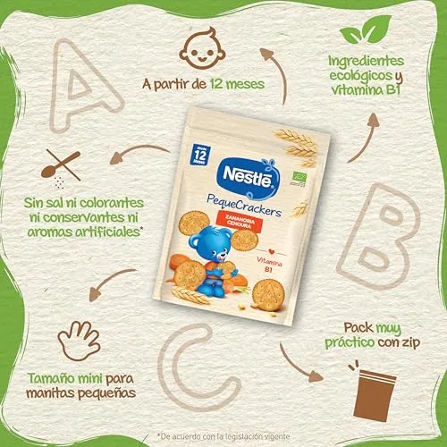 NESTLÉ ▫️ PequeCrackers Cenoura +12 meses 6x100 g 4