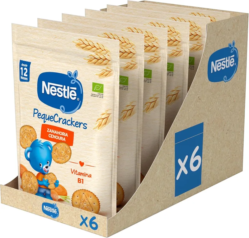 NESTLÉ ▫️ PequeCrackers Cenoura +12 meses 6x100 g