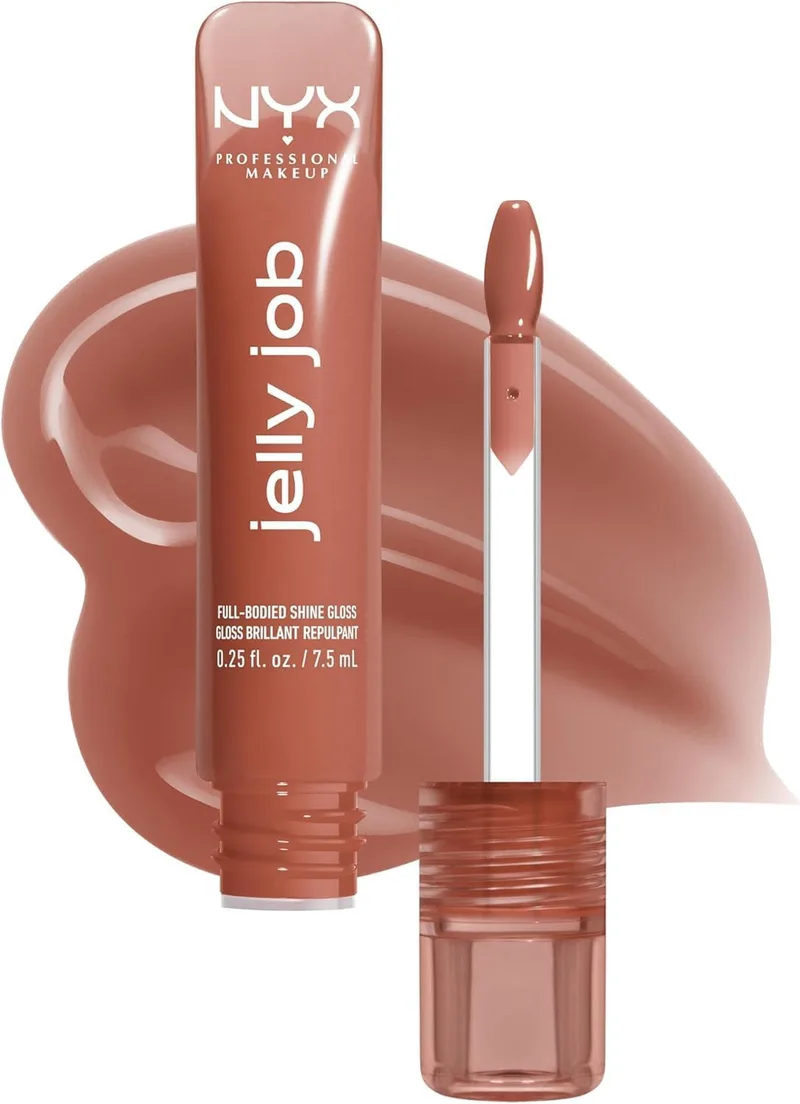 NYX PROFESSIONAL MAKEUP ▫️ Jelly Job Brilho Labial, Toast N Jelly, 8 ml