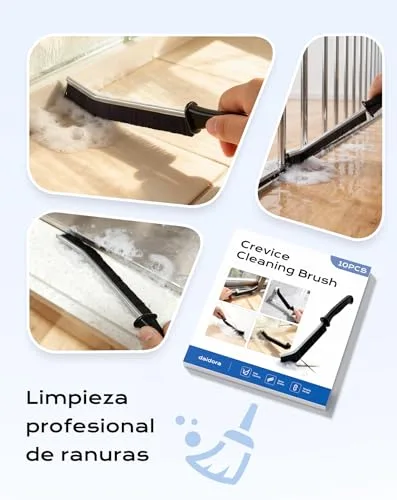 daidora ▫️ 10 Escovas para limpeza de juntas em casa, escova para limpeza do chuveiro, ideal para casa de banho, cozinha, sanita, lavatório, chuveiro, chão, janelas e ralos 6