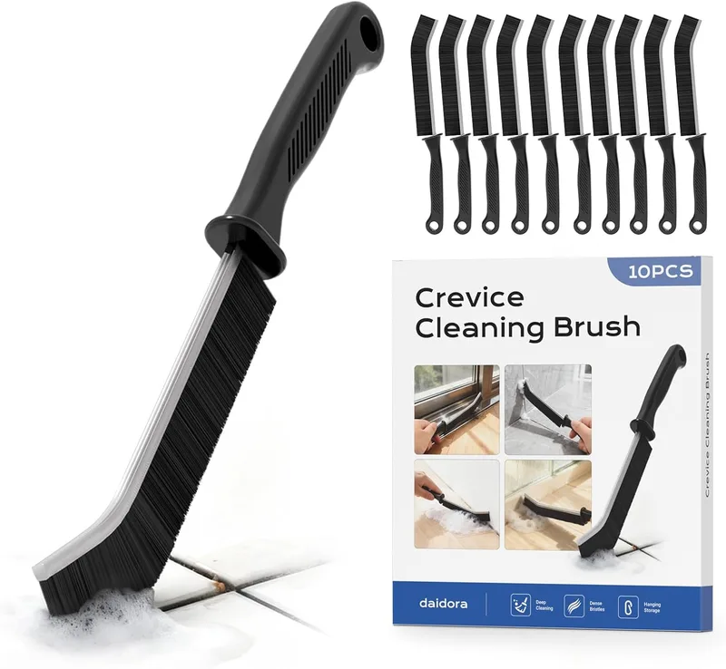 daidora ▫️ 10 Escovas para limpeza de juntas em casa, escova para limpeza do chuveiro, ideal para casa de banho, cozinha, sanita, lavatório, chuveiro, chão, janelas e ralos