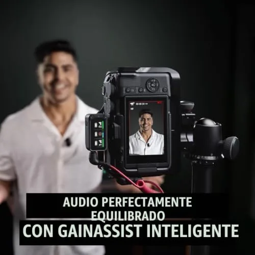 RØDE ▫️ Wireless Micro - Kit de microfone sem fios compacto para câmara, dois microfones com recetor para câmara, recetor para smartphone e estojo de carregamento para criação de conteúdos - USB-C, preto 6