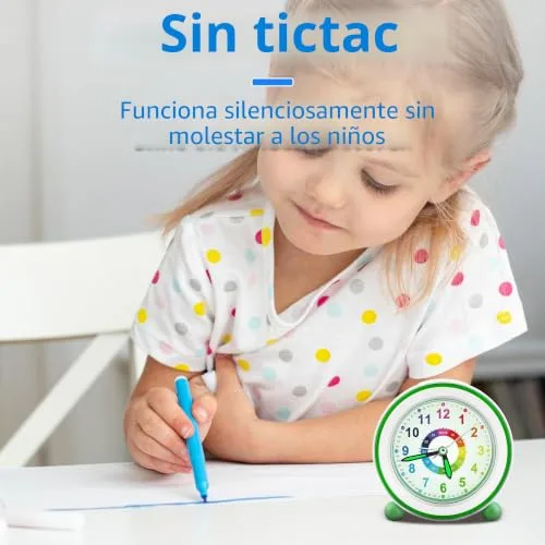 Juboos ▫️ Despertador infantil sem Tic TAC para crianças dos 5 aos 16 anos, com luz 3