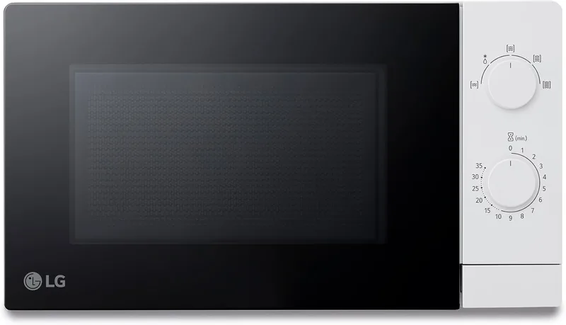 LG MS2082H - Micro-ondas, 20 L, 700W, 5 níveis de potência, função de descongelação, interior de limpeza fácil, bloqueio para crianças, compacto e seguro, branco