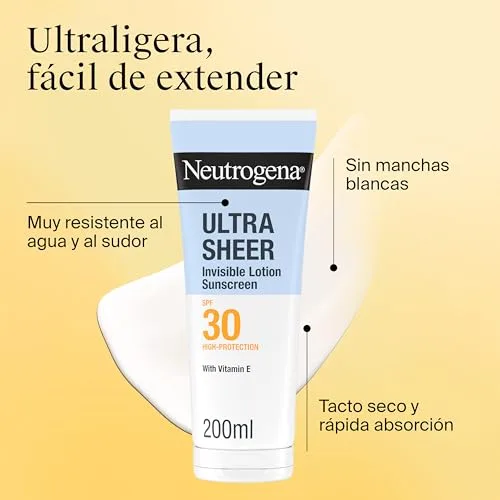 Neutrogena ▫️ Ultra Sheer Protetor Solar Invisível Hidratante FPS 30, 200 ml 3