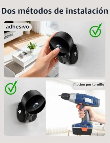 Surfola ▫️ Câmara de vigilância Wi-Fi para interiores câmara 1080P FHD para bebés/animais de estimação com deteção de movimento e som por IA, visão noturna, áudio bidirecional, aplicação, Alexa e Google Home, embalagem com 2 unidades 4