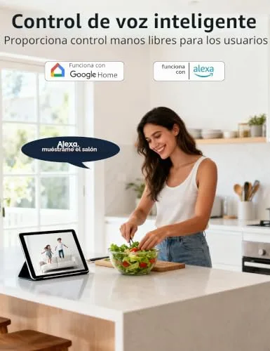 Surfola ▫️ Câmara de vigilância Wi-Fi para interiores câmara 1080P FHD para bebés/animais de estimação com deteção de movimento e som por IA, visão noturna, áudio bidirecional, aplicação, Alexa e Google Home, embalagem com 2 unidades 6