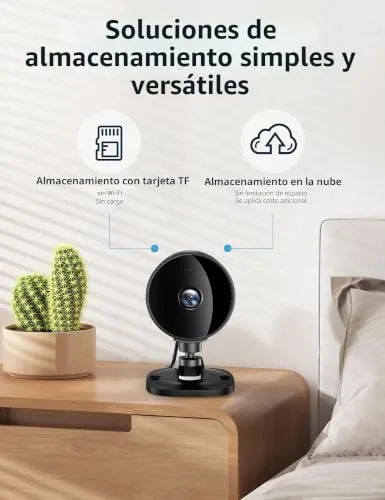 Surfola ▫️ Câmara de vigilância Wi-Fi para interiores câmara 1080P FHD para bebés/animais de estimação com deteção de movimento e som por IA, visão noturna, áudio bidirecional, aplicação, Alexa e Google Home, embalagem com 2 unidades 7