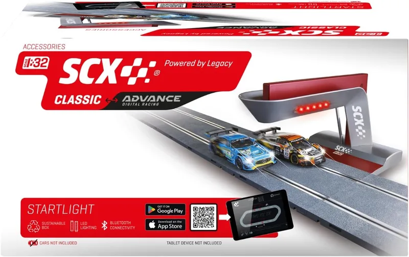 SCX ▫️ Acessório compatível original e avançado - para aumentar ou melhorar a sua pista de corridas - Escala 1:32 (Semáforo)