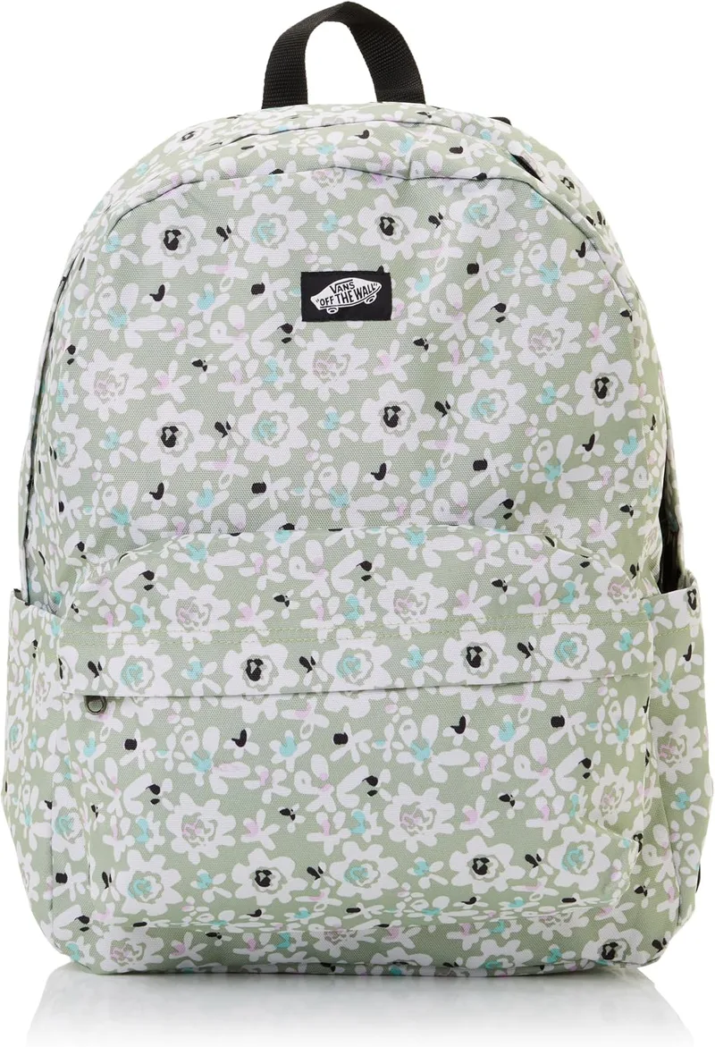 Vans ▫️ Mochila unissexo Old Skool, Verde Sageleaf, M