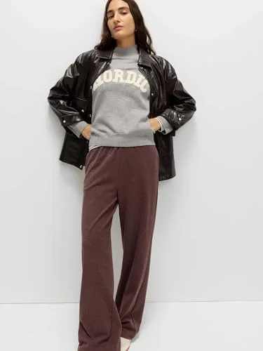 Marks & Spencer ▫️ Camisola de gola alta com slogan para mulher, corte normal, com elasticidade 5