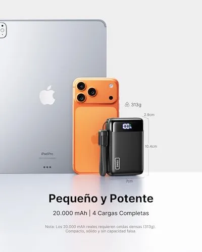 INIU ▫️ Power Bank, Pequeno, 20 000 mAh, 22,5 W, Bateria Externa com Carregamento Rápido 2