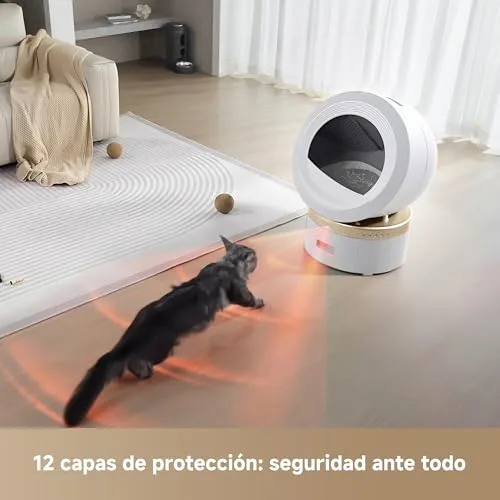 MOVA ▫️ MeowgicPod LR10 Prime, caixa de areia inteligente para gatos com compartimento de 110 L, 15 dias sem necessidade de intervenção, ar fresco, remoção com um simples puxão, monitorização, controlo remoto através da aplicação 6