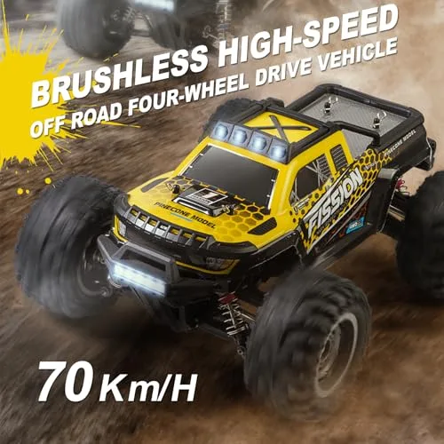 A ALPHA ▫️ Caminhão RC Alpha 4WD sem escovas de alta velocidade com transmissão metálica, modelo 1:12, sem atualizações, para uma condução rápida e agressiva 2
