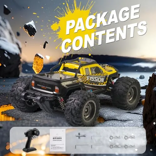 A ALPHA ▫️ Caminhão RC Alpha 4WD sem escovas de alta velocidade com transmissão metálica, modelo 1:12, sem atualizações, para uma condução rápida e agressiva 7