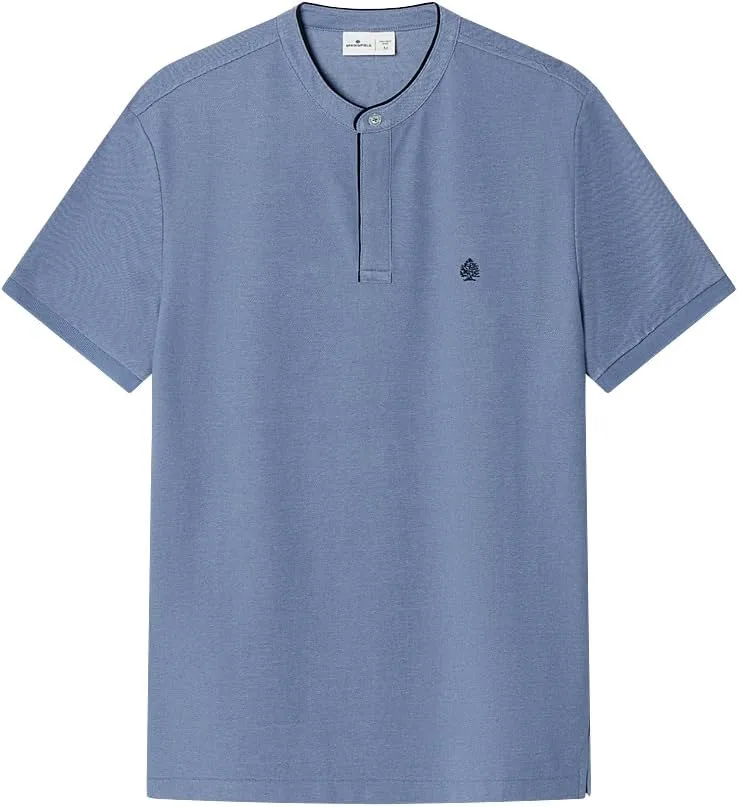 SPRINGFIELD ▫️ Camisa Polo Oxford Basic com Gola Mao para Homem