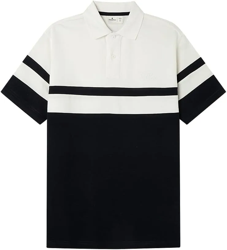 SPRINGFIELD ▫️ Camisa polo masculina de corte regular, com estampado, costurada