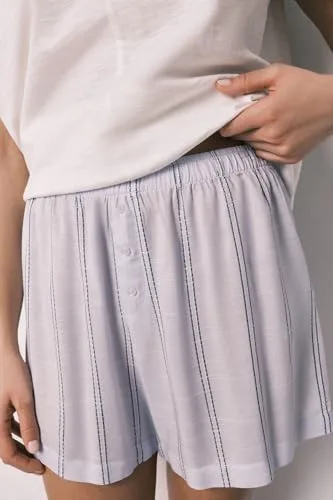 Women'secret ▫️ Pijama de calças curtas e mangas curtas da coleção Daily Botanic - Calças de pijama para mulher 2