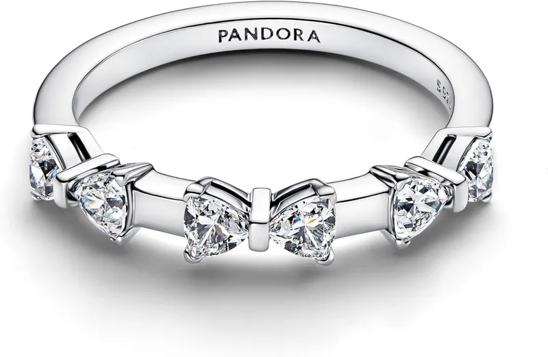 PANDORA ▫️ Anel de prata para mulher com laço 194233C01