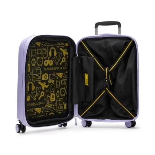 Mandarina Duck ▫️ Logoduck + Trolley Expansível Frosty Lilac Roxo 55 cm 3