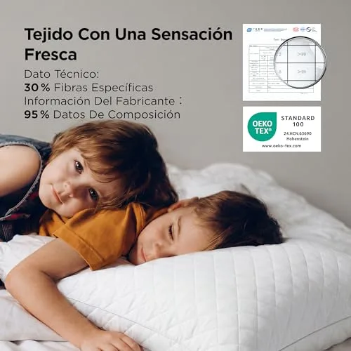Bedsure ▫️ Almofada Antialérgica, 2 unidades - 40x80, respirável e antialérgica 3
