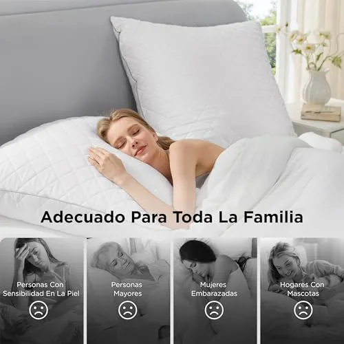 Bedsure ▫️ Almofada Antialérgica, 2 unidades - 40x80, respirável e antialérgica 5
