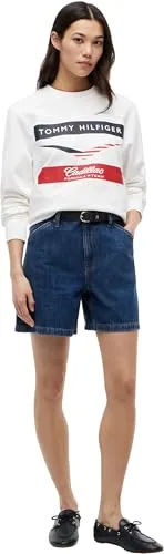 Tommy Hilfiger ▫️ Camisola unissexo TH X Cadillac F1 Chevron com gola redonda, em algodão 4