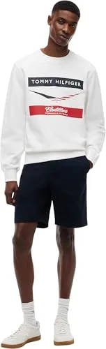 Tommy Hilfiger ▫️ Camisola unissexo TH X Cadillac F1 Chevron com gola redonda, em algodão 7
