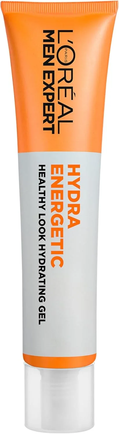 L'Oreal Paris Men Expert ▫️ L'Óréal Paris, Men Expert Hydra Energetic, Gel Hidratante, Hidratação 24 horas, com Vitamina C, para uma pele com aspeto saudável, realça o tom natural do rosto, confere luminosidade instantânea, 40 ml
