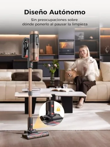 proscenic ▫️ P11 Ultra Aspirador sem fio 50 kPa/500 W/50 min, leve e autossustentável, aspirador vertical potente com luz verde, escova anti-emaranhamento e ecrã LED, para tapetes/pavimentos/pêlos de animais de estimação 5